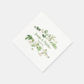 Serviette En Papier Serviettes Mariage Dream Botanique Eucalyptus (Coin)