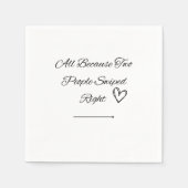 Serviette En Papier Serviettes Mariage droit (Devant)