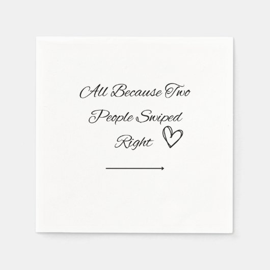 Serviette En Papier Serviettes Mariage droit (Devant)