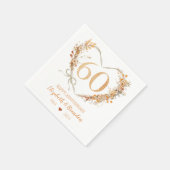Serviette En Papier Serviettes Mariage du 60e anniversaire moderne (Coin)
