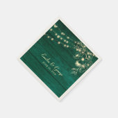 Serviette En Papier Serviettes Mariage en bois rustique (Coin)