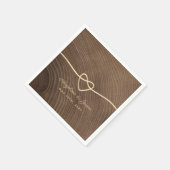 Serviette En Papier Serviettes Mariage en bois rustique (Coin)