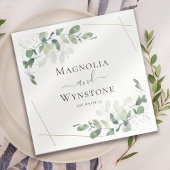 Serviette En Papier Serviettes Mariage Eucalyptus