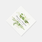 Serviette En Papier Serviettes Mariage Feuille Verte, Verdure Rustique (Coin)