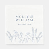 Serviette En Papier Serviettes Mariage Fleur sauvage (Devant)