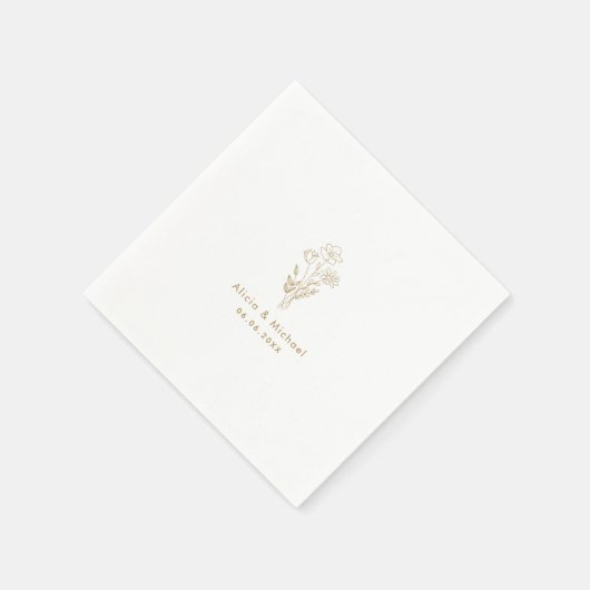 Serviette En Papier Serviettes Mariage Gold de luxe : Célébration roma (Coin)