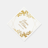 Serviette En Papier Serviettes Mariage Gold Foil Bébé ou Vins (Coin)
