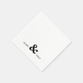 Serviette En Papier Serviettes mariage monochrome (Coin)