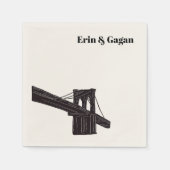 Serviette En Papier serviettes mariage NYC (Devant)