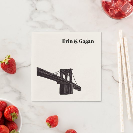 Serviette En Papier serviettes mariage NYC (En situation)