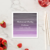 Serviette En Papier Serviettes Mariage Ombre en Plum foncé (En situation)