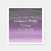 Serviette En Papier Serviettes Mariage Ombre en Plum foncé (Devant)