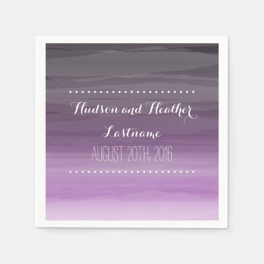 Serviette En Papier Serviettes Mariage Ombre en Plum foncé (Devant)