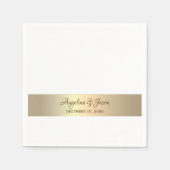Serviette En Papier Serviettes Mariage Or Personnalisées (Devant)