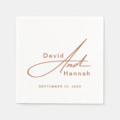 Serviette En Papier Serviettes Mariage personnalisées avec nom (Devant)