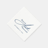 Serviette En Papier Serviettes Mariage personnalisées avec nom (Coin)