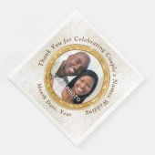 Serviette En Papier Serviettes Mariage personnalisées avec photo, 3 ta (Coin)