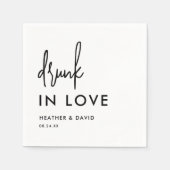 Serviette En Papier Serviettes Mariage personnalisées dans l'amour (Devant)