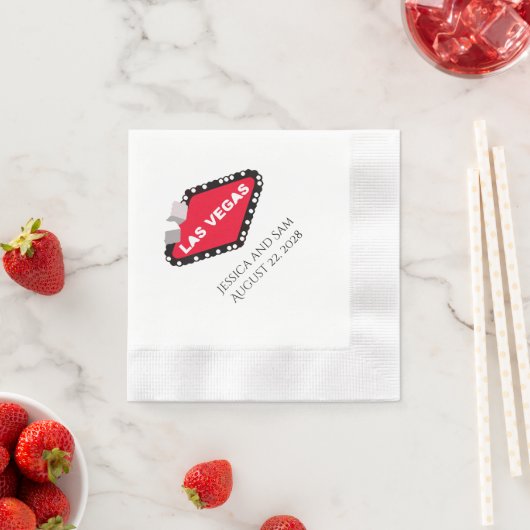 Serviette En Papier Serviettes Mariage personnalisées Las Vegas (En situation)