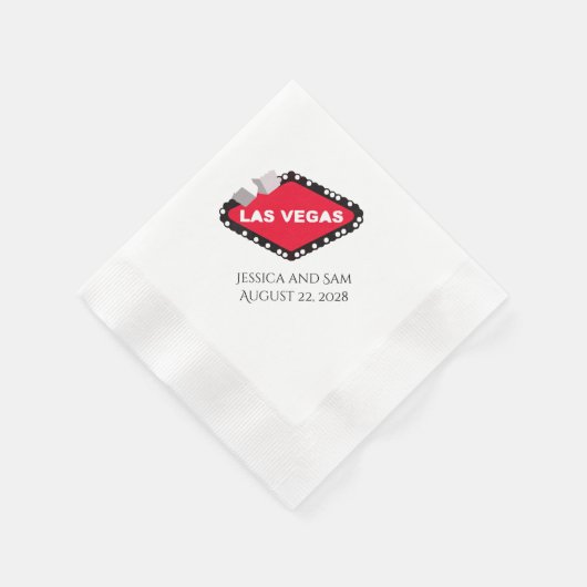 Serviette En Papier Serviettes Mariage personnalisées Las Vegas (Coin)