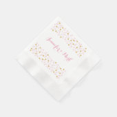Serviette En Papier Serviettes Mariage personnalisées Pink & Gold Conf (Coin)