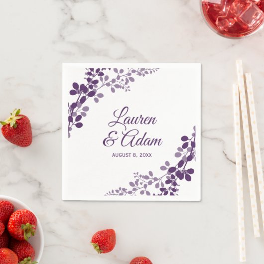 Serviette En Papier Serviettes Mariage pour bébés pourpres (En situation)