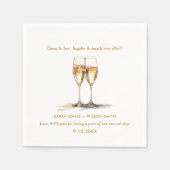 Serviette En Papier Serviettes Mariage pour les vitres de vin (Devant)