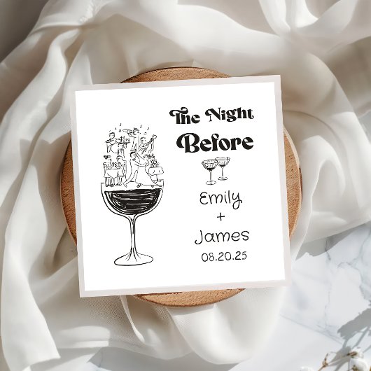 Serviette En Papier Serviettes Mariage Quirky Tirées À La Main