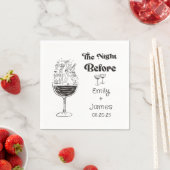Serviette En Papier Serviettes Mariage Quirky Tirées À La Main (En situation)