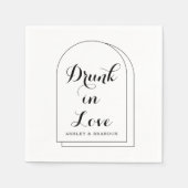 Serviette En Papier Serviettes Mariage simples et minimes modernes (Devant)