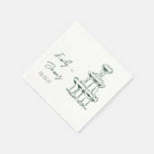 Serviette En Papier Serviettes Mariage tour Champagne à main (Coin)
