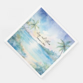 Serviette En Papier Serviettes Mariage Tropical Bliss (Coin)
