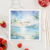 Serviette En Papier Serviettes Mariage Tropical Bliss (En situation)
