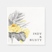 Serviette En Papier Serviettes Mariage Tropical Moderne (Devant)