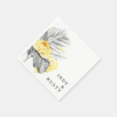 Serviette En Papier Serviettes Mariage Tropical Moderne (Coin)