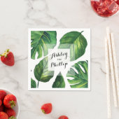 Serviette En Papier Serviettes Mariage tropicale (En situation)