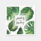 Serviette En Papier Serviettes Mariage tropicale (Devant)