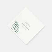 Serviette En Papier Serviettes Mariage vertes simples (Coin)