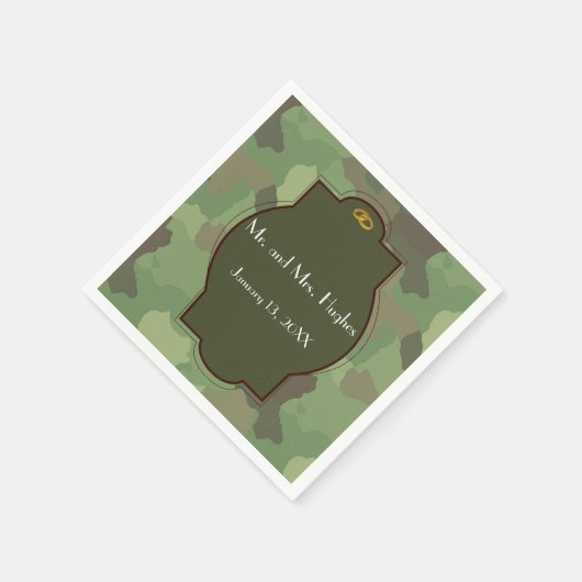 Serviette En Papier Serviettes mariages à thème mariage de l'armée (Coin)