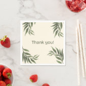 Serviette En Papier serviettes mariages à thème olive (En situation)