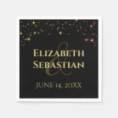 Serviette En Papier Serviettes Mariages aux étoiles chatoyantes (Devant)