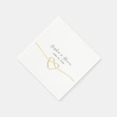 Serviette En Papier Serviettes mariages avec coeur (Coin)