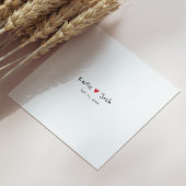 Serviette En Papier Serviettes Mariages blanches avec des noms manuscr