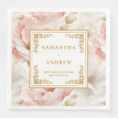 Serviette En Papier Serviettes mariages Bohème couleur rose roux (Devant)