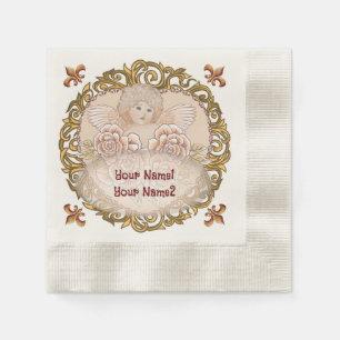 Serviette En Papier serviettes mariages Cherub Angel