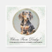 Serviette En Papier Serviettes Mariages Chien Dachshund Avec Chiens Ph (Devant)
