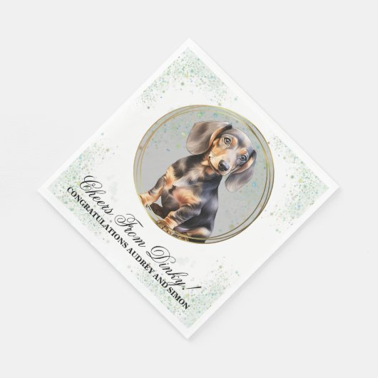 Serviette En Papier Serviettes Mariages Chien Dachshund Avec Chiens Ph (Coin)