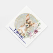 Serviette En Papier Serviettes Mariages Chihuahua Avec Chiens Photo (Coin)