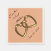 Serviette En Papier serviettes mariages couleurs personnalisées (Devant)