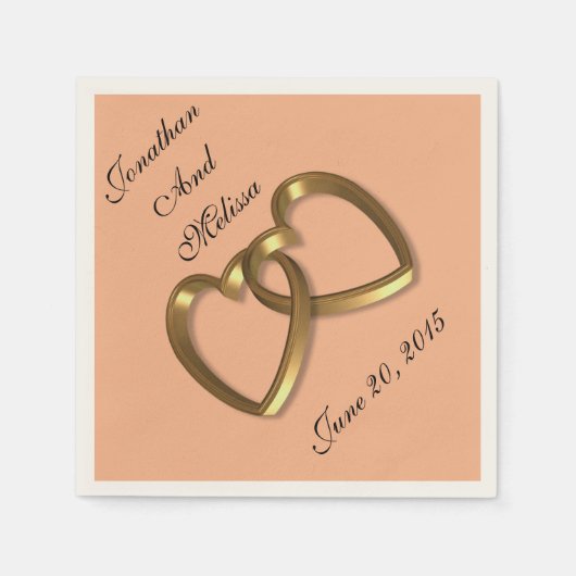 Serviette En Papier serviettes mariages couleurs personnalisées (Devant)